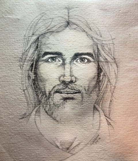 sketch of jesus